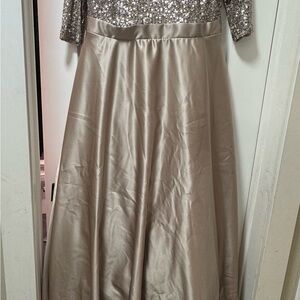 Elegant Sequin and Satin Gown